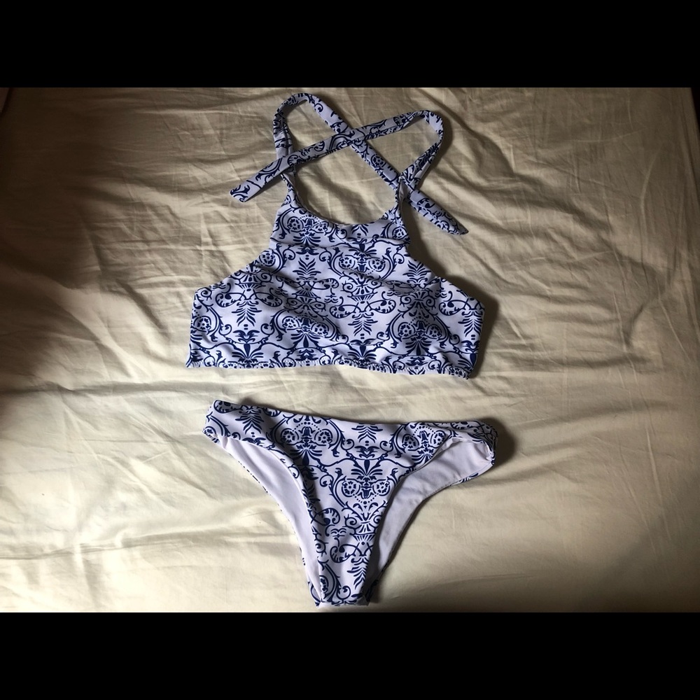 Halter Bikini Top and Bottom Set Size Small